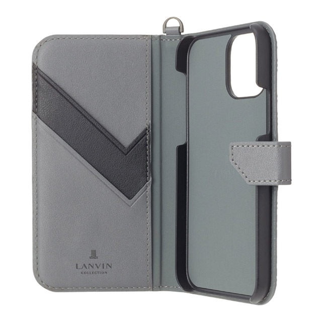 【iPhone13 Pro Max ケース】Folio Case Signature with Neck Strap (Gray)サブ画像