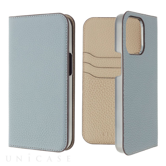 【iPhone13 mini ケース】Folio Case 2-Tone (Light Blue/Light Gray)