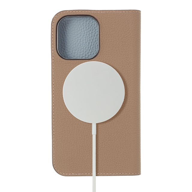 【iPhone13 mini ケース】Folio Case 2-Tone (Taupe/Light Blue)サブ画像