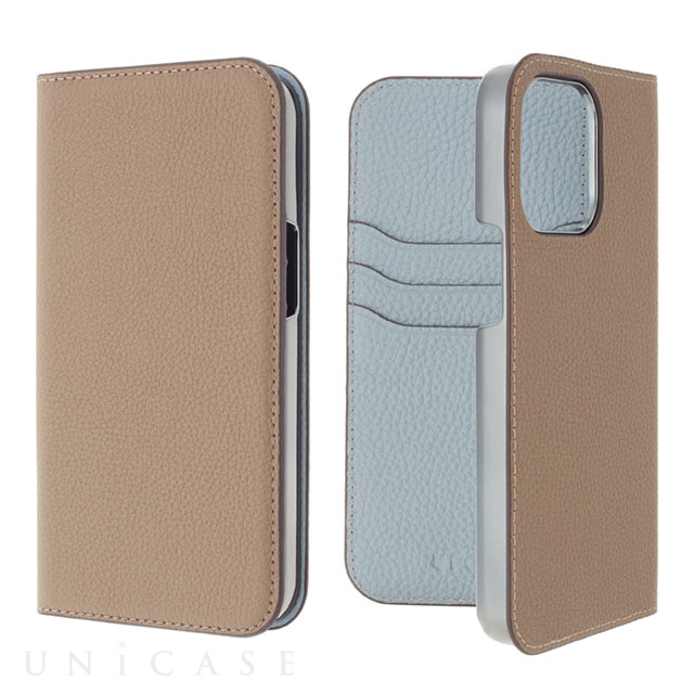 【iPhone13 Pro ケース】Folio Case 2-Tone (Taupe/Light Blue)