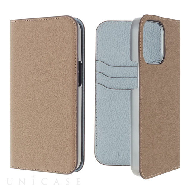 【iPhone13 Pro Max ケース】Folio Case 2-Tone (Taupe/Light Blue)