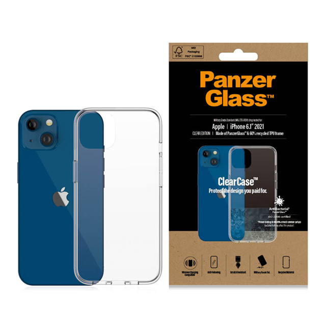 iPhone13 ケース】クリアケース クリア 抗菌仕様 PanzerGlass | iPhone