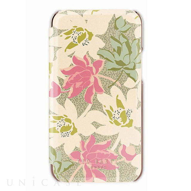 【iPhone13 Pro ケース】Folio Case (Flowers Cream Rose Gold)