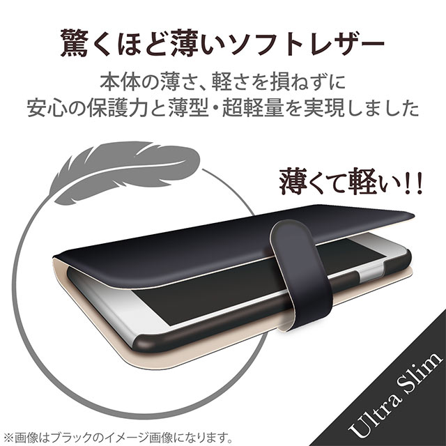 【iPhone13 Pro Max ケース】レザーケース 手帳型 UltraSlim 薄型 磁石付き (ステッチ/ネイビー)goods_nameサブ画像