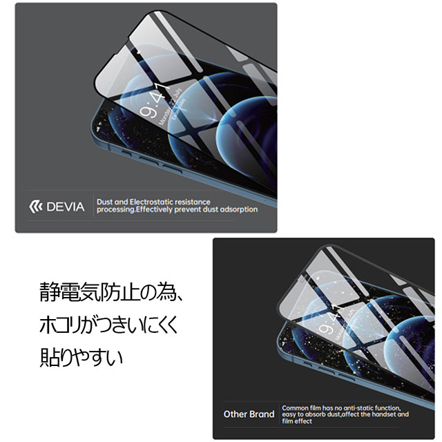 【iPhone13 mini フィルム】Real Series 特殊強化処理 強化 ガラス構造 保護フィルム フルカバー 耐静電気 (black)サブ画像