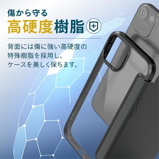 【iPhone13 ケース】ハイブリッドケース/TOUGH SLIM/フラップ (ブラック)goods_nameサブ画像