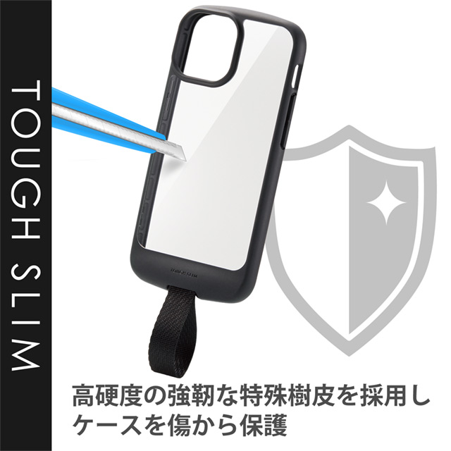 【iPhone13 mini ケース】ハイブリッドケース/TOUGH SLIM LITE/フィンガーベルト付き (ブラック)goods_nameサブ画像