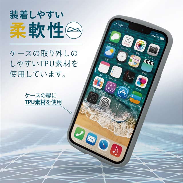 【iPhone13 Pro ケース】ハイブリッドケース/TOUGH SLIM LITE/フレームカラー/シルキークリア (グレー)goods_nameサブ画像