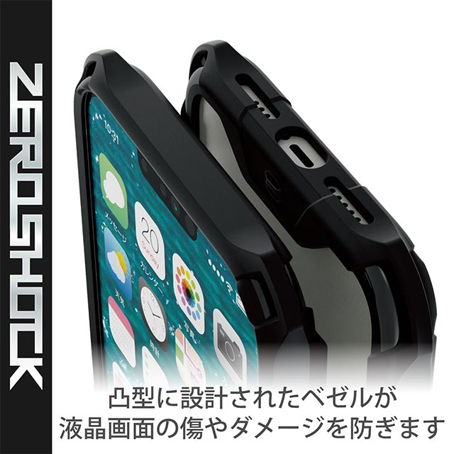 【iPhone13 Pro Max ケース】ハイブリッドバンパーケース/ZEROSHOCK (ブラック)goods_nameサブ画像