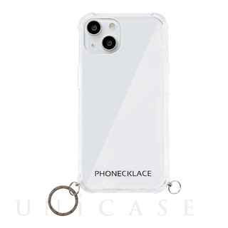 iPhone13 ケース】ストラップ用リング付きクリアケース (ゴールドチャーム) PHONECKLACE | iPhoneケースは UNiCASE