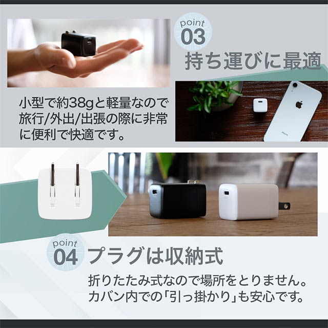 新素材窒化ガリウム採用でコンパクトなのにパワフル USB PD対応 20W USB Type-C × 1ポート AC充電器 OWL-APD20C1Gシリーズ (ホワイト)goods_nameサブ画像