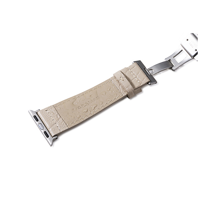 【Apple Watch バンド 49/45/44/42mm】Croco Embossed Genuine Leather Watchband (Greige) for Apple Watch Ultra2/SE(第2/1世代)/Series9/8/7/6/5/4/3/2/1goods_nameサブ画像