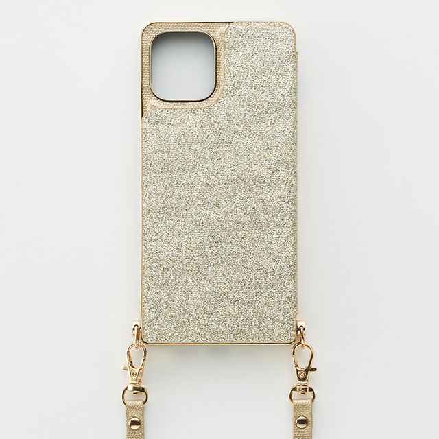 【アウトレット】【iPhone12 mini ケース】Cross Body Case Glitter Series for iPhone12 mini （prism gold）goods_nameサブ画像