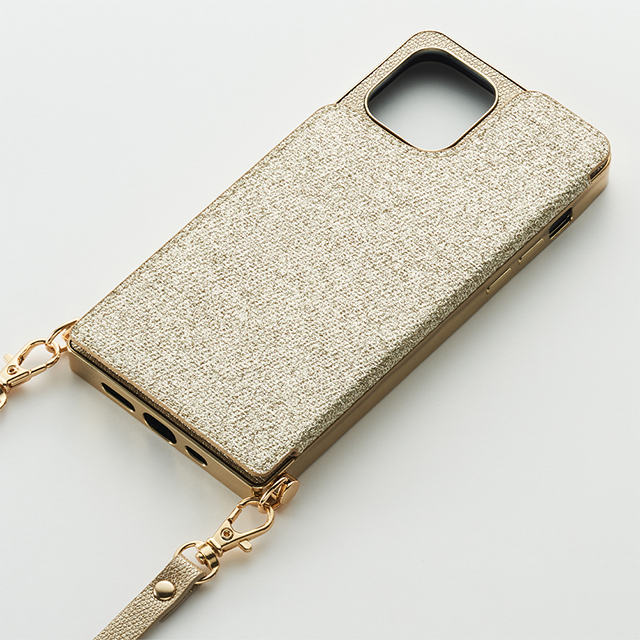 【アウトレット】【iPhone12 mini ケース】Cross Body Case Glitter Series for iPhone12 mini （prism gold）サブ画像