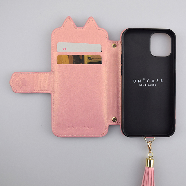 【アウトレット】【iPhone12 mini ケース】Tassel Tail Cat Flip Case for iPhone12 mini (pink)goods_nameサブ画像