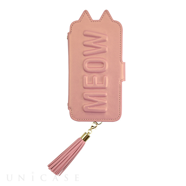 【アウトレット】【iPhone12 mini ケース】Tassel Tail Cat Flip Case for iPhone12 mini (pink)