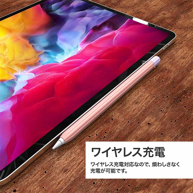 【Apple Pencil(第1世代)】Apple Pencil1 シリコンカバー ツートンカラー 3点セット (ブルー)サブ画像