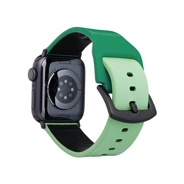 【Apple Watch バンド 41/40/38mm】“at Once” Genuine Leather Watchband (Green) for Apple Watch SE(第2/1世代)/Series9/8/7/6/5/4/3/2/1goods_nameサブ画像