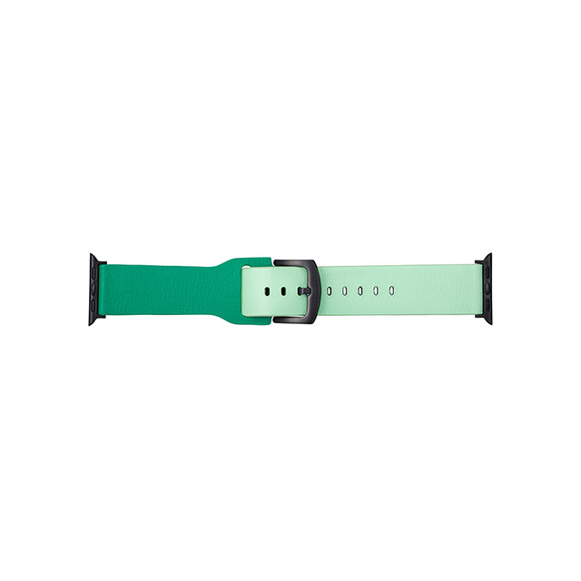 【Apple Watch バンド 41/40/38mm】“at Once” Genuine Leather Watchband (Green) for Apple Watch SE(第2/1世代)/Series9/8/7/6/5/4/3/2/1サブ画像