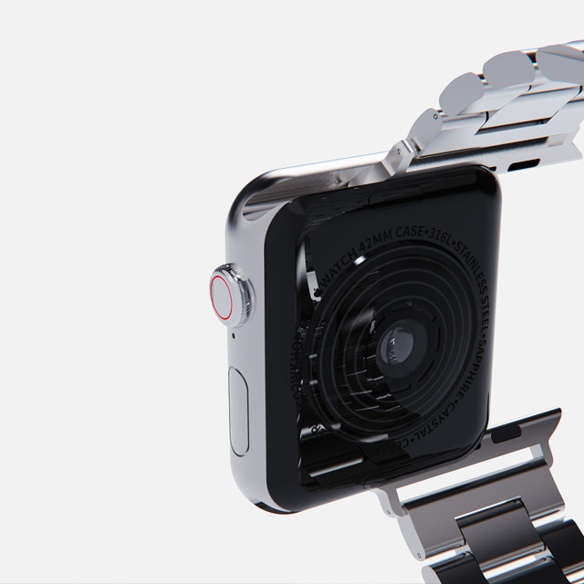 【Apple Watch バンド 45/44/42mm】METAL BAND (シルバー) for Apple Watch SE(第2/1世代)/Series9/8/7/6/5/4/3/2/1goods_nameサブ画像
