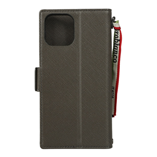 【iPhone12/12 Pro ケース】“スクエアプレート” PU Leather Book Type Case (GRAPHITE)goods_nameサブ画像