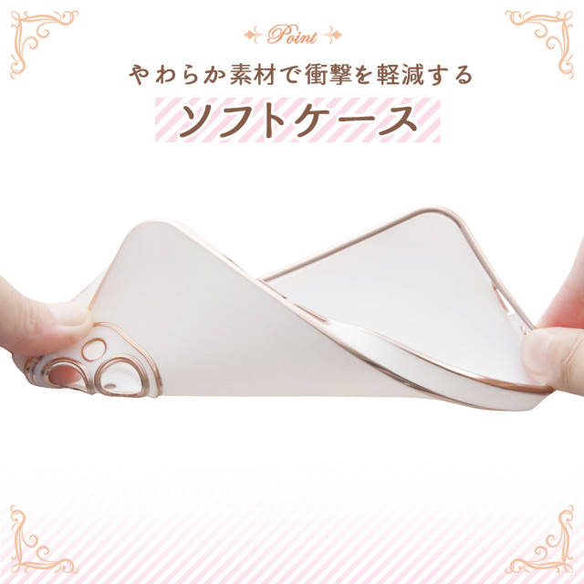 【iPhone13 ケース】TPUソフトケース メタリック Felame (グリーン/ピンクゴールド)goods_nameサブ画像