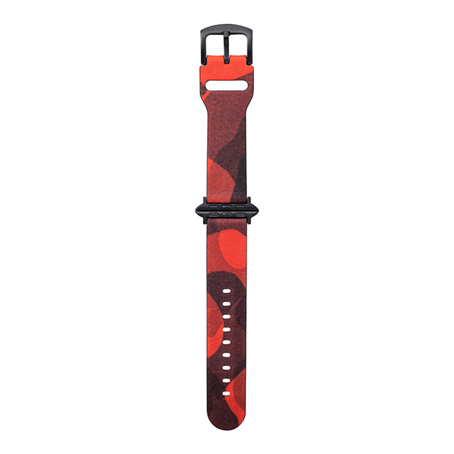 【Apple Watch バンド 41/40/38mm】”CAMO” Italian Genuine Leather Watchband (Orange) for Apple Watch SE(第2/1世代)/Series9/8/7/6/5/4/3/2/1goods_nameサブ画像