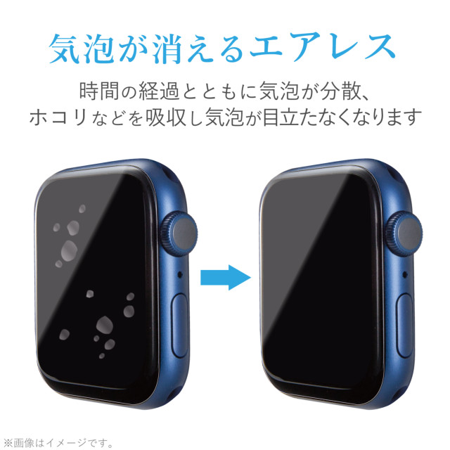 【Apple Watch フィルム 44mm】フルカバーフィルム/衝撃吸収/防指紋/高光沢/ブルーライトカット for Apple Watch SE(第2/1世代)/Series6/5/4サブ画像