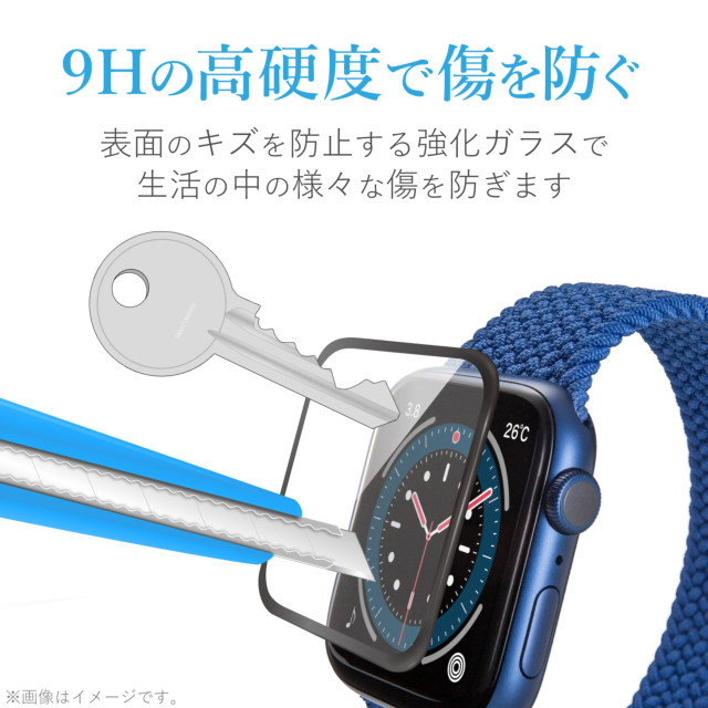 【Apple Watch フィルム 44mm】フルカバーフィルム/ガラス/フレーム付き/ブラック for Apple Watch SE(第2/1世代)/Series6/5/4goods_nameサブ画像