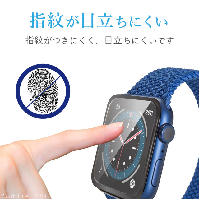 【Apple Watch フィルム 44mm】フルカバーフィルム/ガラス/反射防止/フレーム付き/ブラック for Apple Watch SE(第2/1世代)/Series6/5/4サブ画像