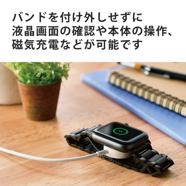 【Apple Watch バンド 45/44/42mm】バンド/プレミアムステンレス/3連タイプ (ブラック) for Apple Watch SE(第2/1世代)/Series8/7/6/5/4/3/2/1サブ画像