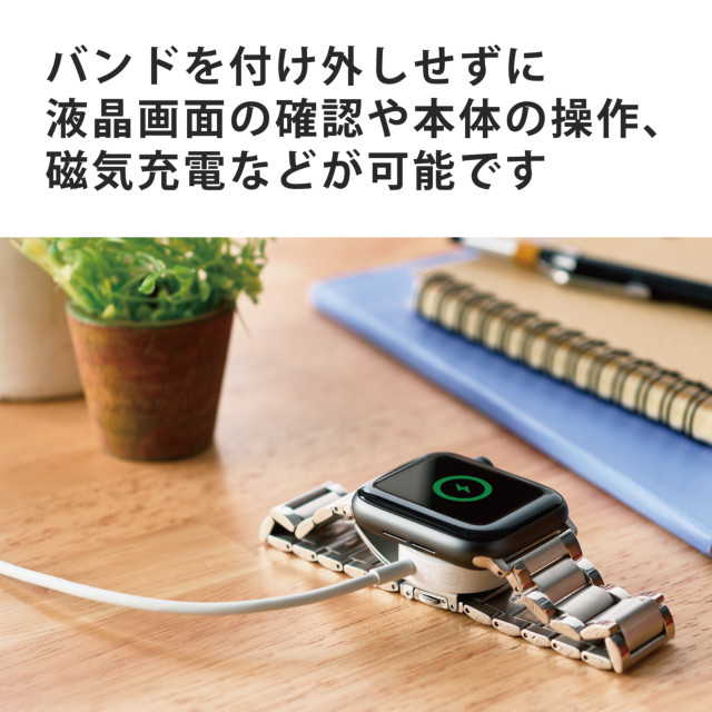 【Apple Watch バンド 45/44/42mm】バンド/プレミアムステンレス/3連タイプ (シルバー) for Apple Watch SE(第2/1世代)/Series8/7/6/5/4/3/2/1サブ画像