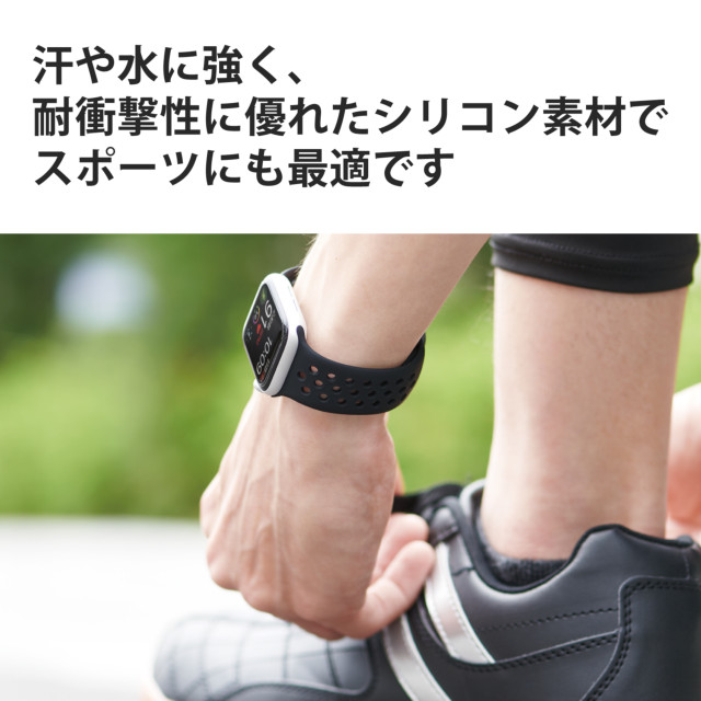 【Apple Watch バンド 41/40/38mm】バンド/シリコン/アクティブタイプ (ブラック) for Apple Watch SE(第2/1世代)/Series8/7/6/5/4/3/2/1goods_nameサブ画像