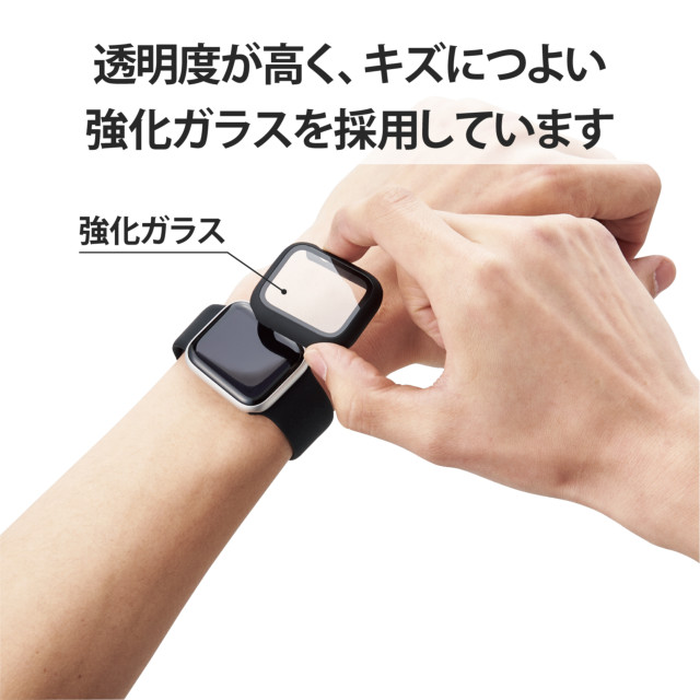 【Apple Watch ケース 40mm】フルカバーケース/ガラス (ブラック) for Apple Watch SE(第2/1世代)/Series6/5/4goods_nameサブ画像