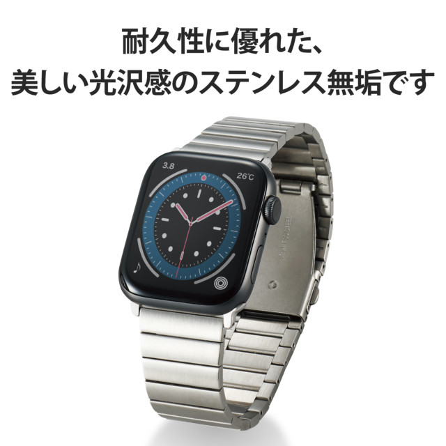 【Apple Watch バンド 45/44/42mm】バンド/ステンレス/1連タイプ (シルバー) for Apple Watch SE(第2/1世代)/Series7/6/5/4/3/2/1goods_nameサブ画像