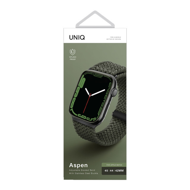 【Apple Watch バンド 45/44/42mm】ASPEN Apple Watch 編組ストラップ (CYPRESS GREEN) for Apple Watch SE(第2/1世代)/Series9/8/7/6/5/4/3/2/1サブ画像