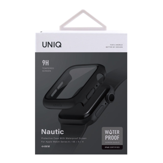 【Apple Watch ケース 44mm】NAUTIC Apple Watch ケース (9H硬度強化ガラス/IP68等級 防塵・防水性能) - MIDNIGHT (BLACK) for Apple Watch SE(第2/1世代)/Series6/5/4サブ画像