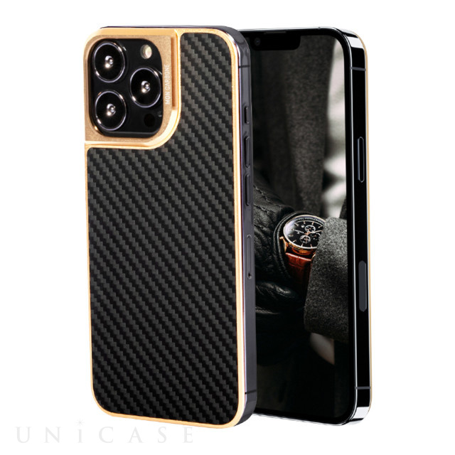 【iPhone13 スキンシール】HOVERFUSE Ballistic Fiber Backplate (Gold Black)