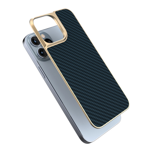 【iPhone13 Pro Max スキンシール】HOVERFUSE Ballistic Fiber Backplate (Gold Black)goods_nameサブ画像