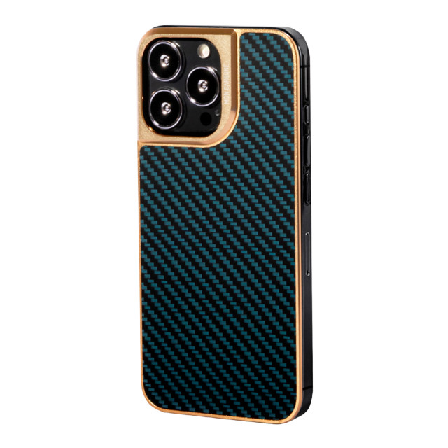 【iPhone13 Pro Max スキンシール】HOVERFUSE Ballistic Fiber Backplate (Gold Blue)サブ画像