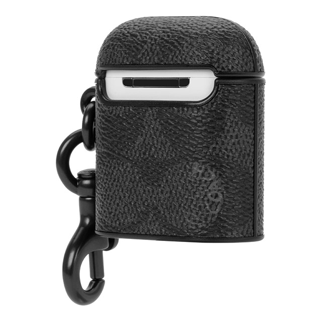 【AirPods(第2/1世代) ケース】Leather AirPods Case (Signature C Charcoal)サブ画像