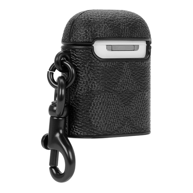 【AirPods(第2/1世代) ケース】Leather AirPods Case (Signature C Charcoal)goods_nameサブ画像