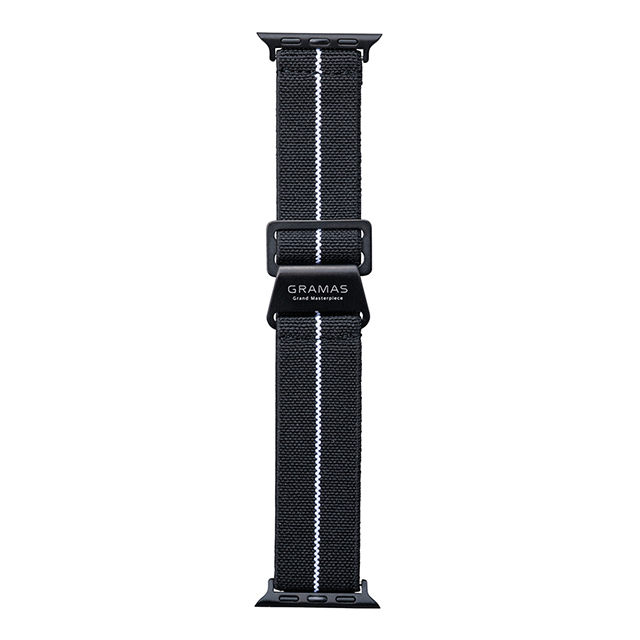 【Apple Watch バンド 49/45/44/42mm】”MARINE NATIONALE” STRAP (Black/White) for Apple Watch Ultra2/SE(第2/1世代)/Series9/8/7/6/5/4/3/2/1サブ画像