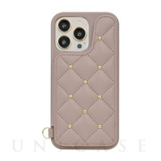 【iPhone13/13 Pro ケース】CECIL McBEE キルティング背面ケース (MOCHA)