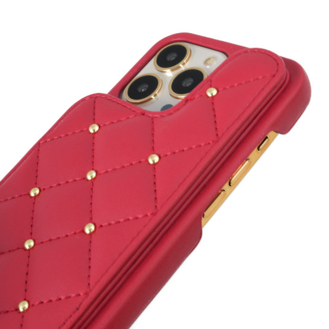 【iPhone13/13 Pro ケース】CECIL McBEE キルティング背面ケース (RED)サブ画像