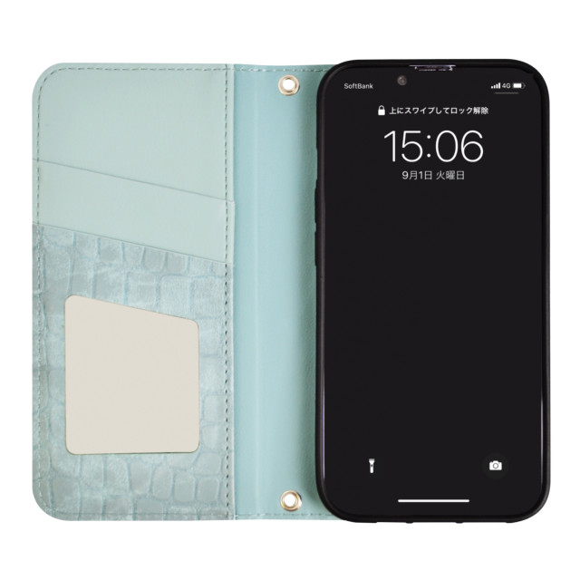 【iPhone13/13 Pro ケース】SLY ハーフクロコ手帳 (BLUE)goods_nameサブ画像