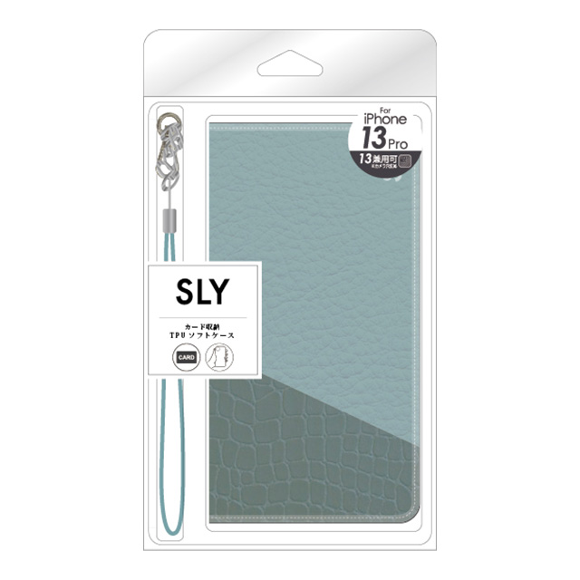 【iPhone13/13 Pro ケース】SLY ハーフクロコ手帳 (BLUE)goods_nameサブ画像