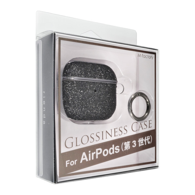 【AirPods(第3世代) ケース】rienda GLOSSINESS CASE グリッター (ブラック)goods_nameサブ画像