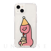 【iPhone13 ケース】ハイブリッドクリアケース (Pink Olly with ケーキ)