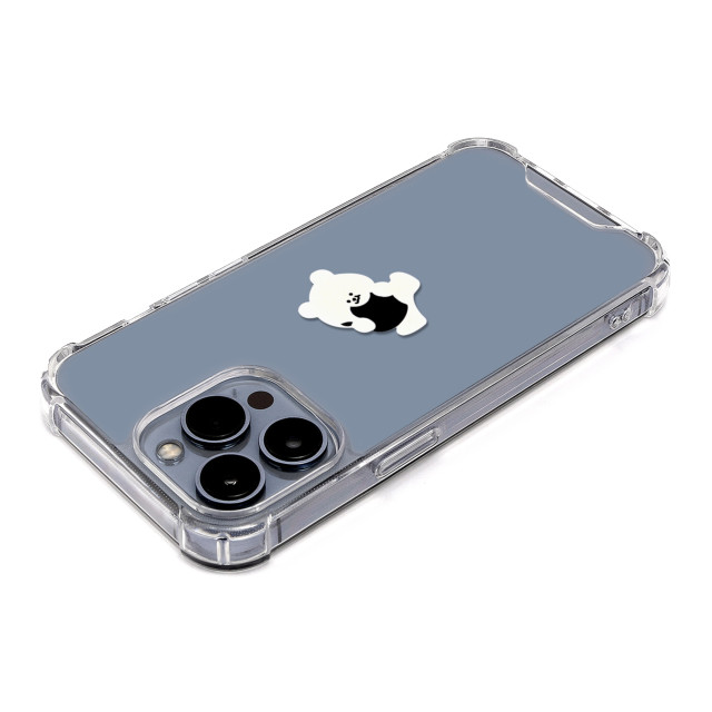 【iPhone13 Pro ケース】ハイブリッドクリアケース (リンゴとくまちゃん)サブ画像